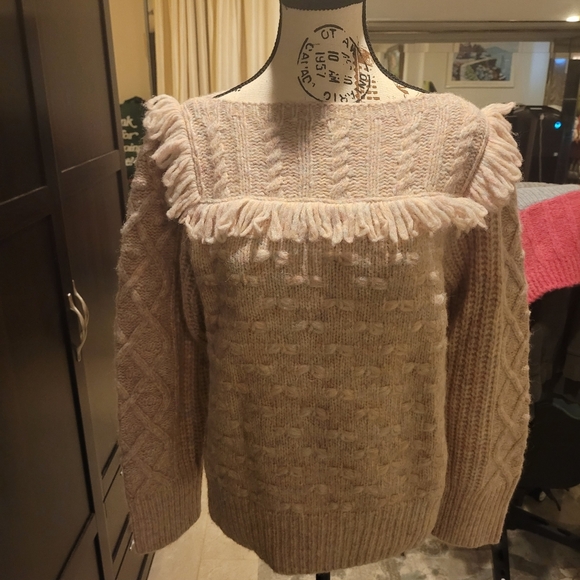 LOVE SHACK FANCY Kingston Pullover Size Large Womens Confetti Pink New - Picture 5 of 8